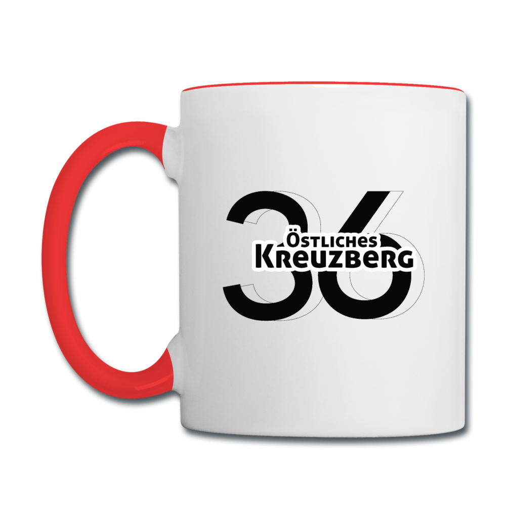 Östliches kreuzberg - Tasse zweifarbig - white/red