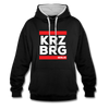 KRZBRG - Kontrast Hoodie - black/heather grey