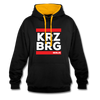 KRZBRG - Kontrast Hoodie - black/gold