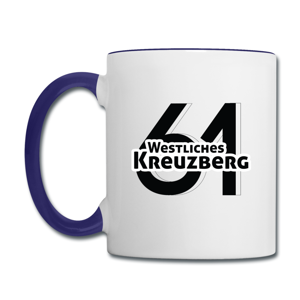 Westliches Kreuzberg  - Tasse zweifarbig - white/cobalt blue