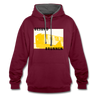 Gesundbrunnen Metro - Kontrast Hoodie - burgundy/charcoal