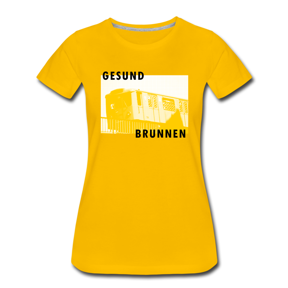 Gesundbrunnen Metro - Frauen Premium T-Shirt - sun yellow