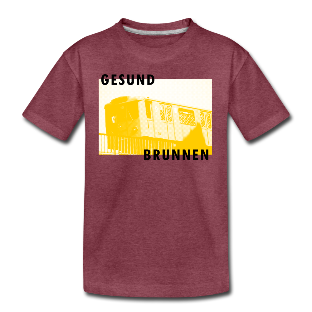 Gesundbrunnen Metro - Teenager Premium T-Shirt - heather burgundy