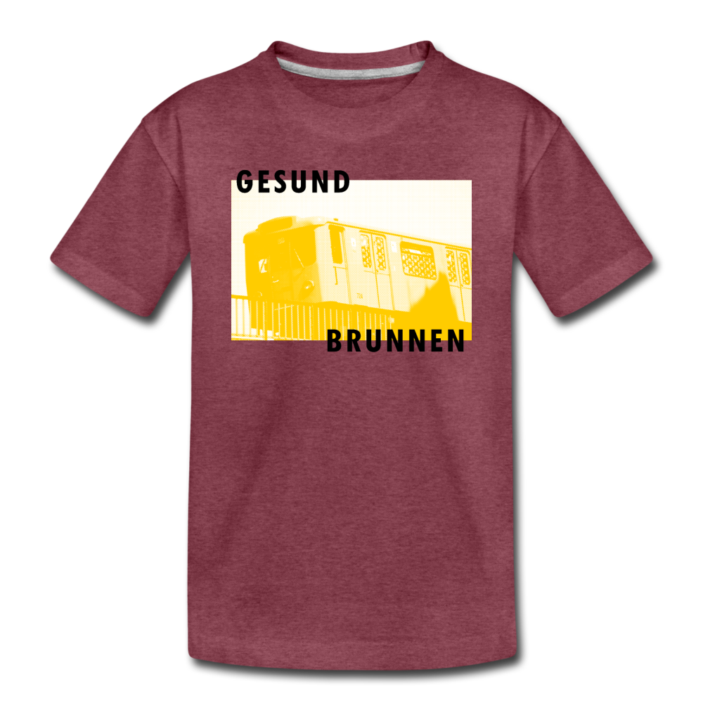 Gesundbrunnen Metro - Kinder Premium T-Shirt - heather burgundy