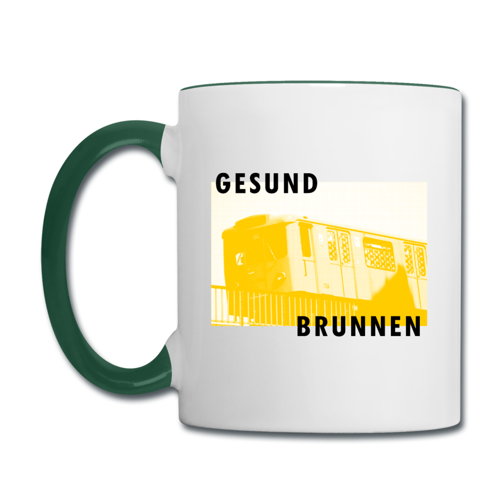 Gesundbrunnen Metro - Tasse zweifarbig - white/dark green