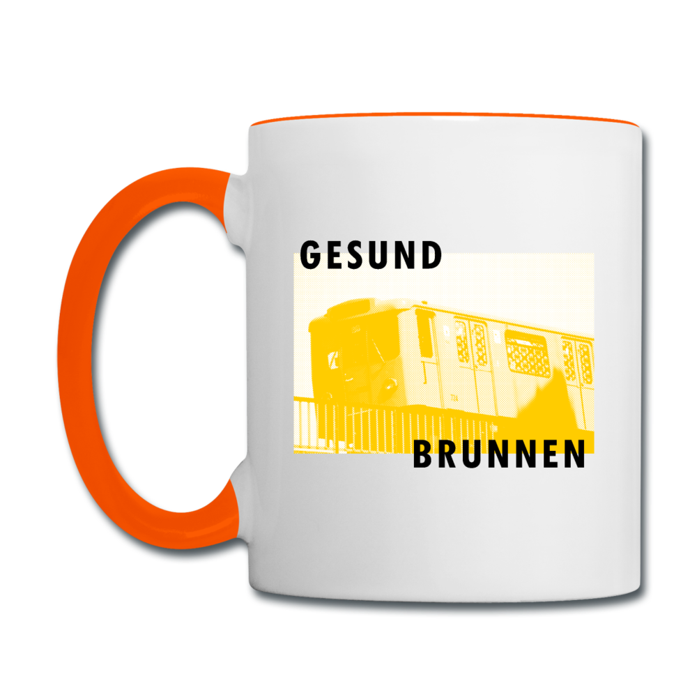 Gesundbrunnen Metro - Tasse zweifarbig - white/orange
