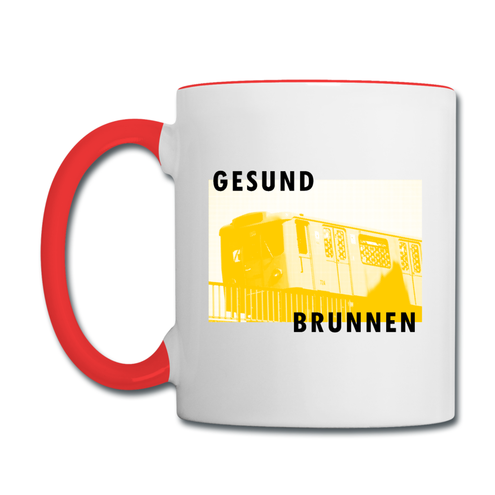 Gesundbrunnen Metro - Tasse zweifarbig - white/red