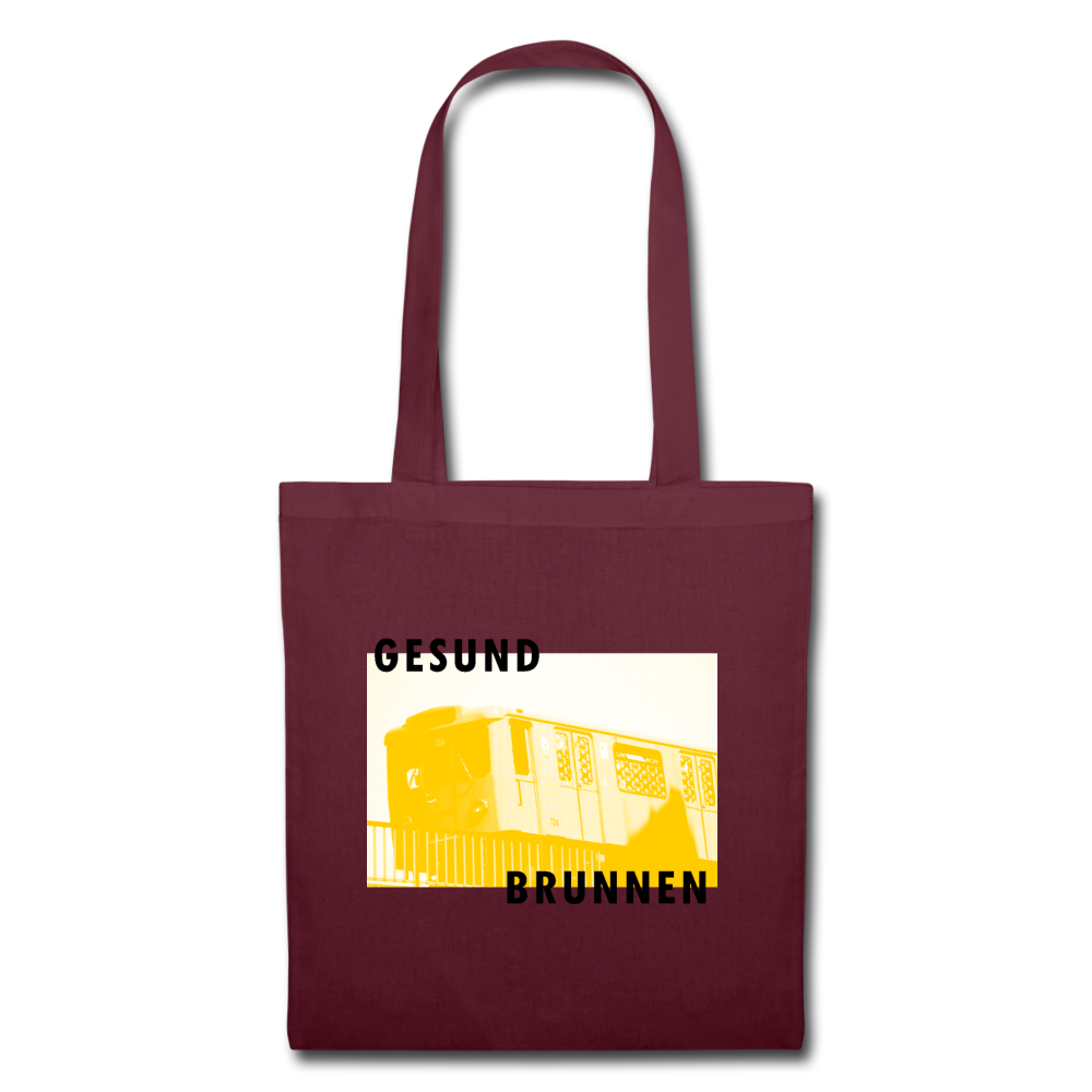 Gesundbrunnen Metro - Stoffbeutel - burgundy