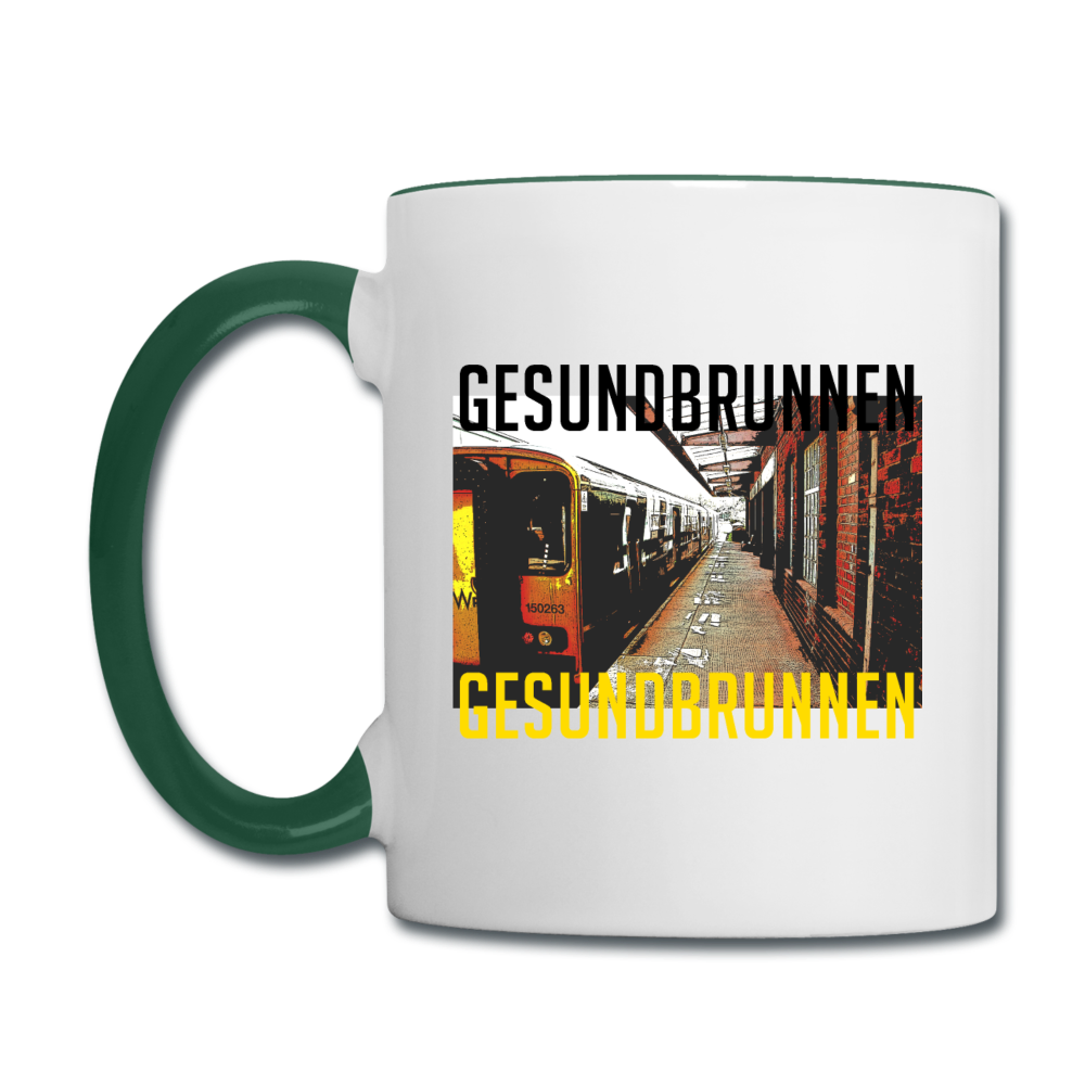 Gesundbrunnen - Tasse zweifarbig - white/dark green