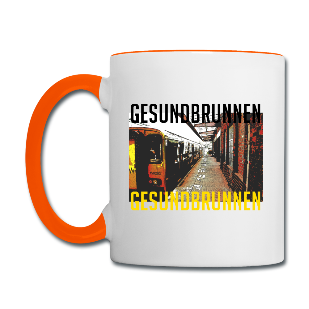 Gesundbrunnen - Tasse zweifarbig - white/orange