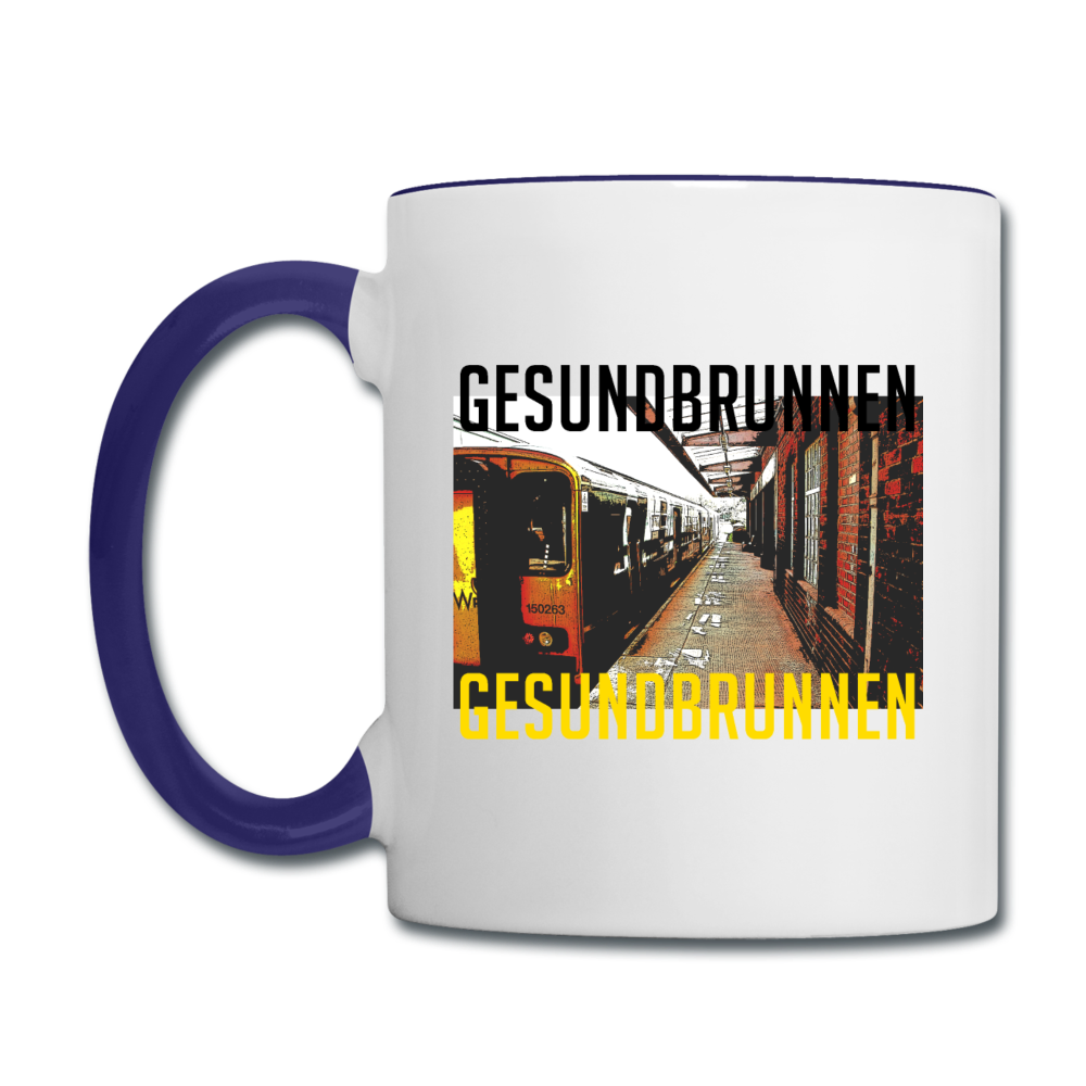 Gesundbrunnen - Tasse zweifarbig - white/cobalt blue
