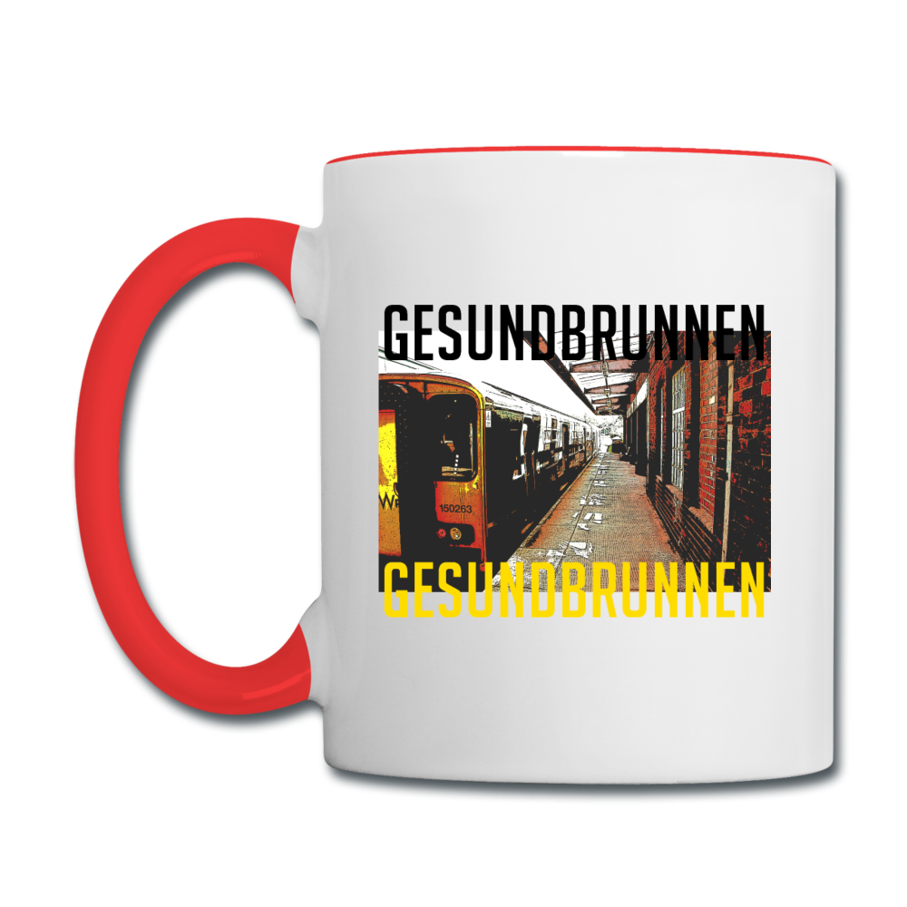 Gesundbrunnen - Tasse zweifarbig - white/red