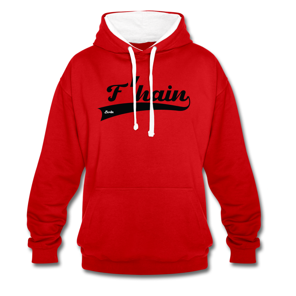F'hain - Kontrast Hoodie - red/white