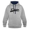 F'hain - Kontrast Hoodie - heather grey/navy