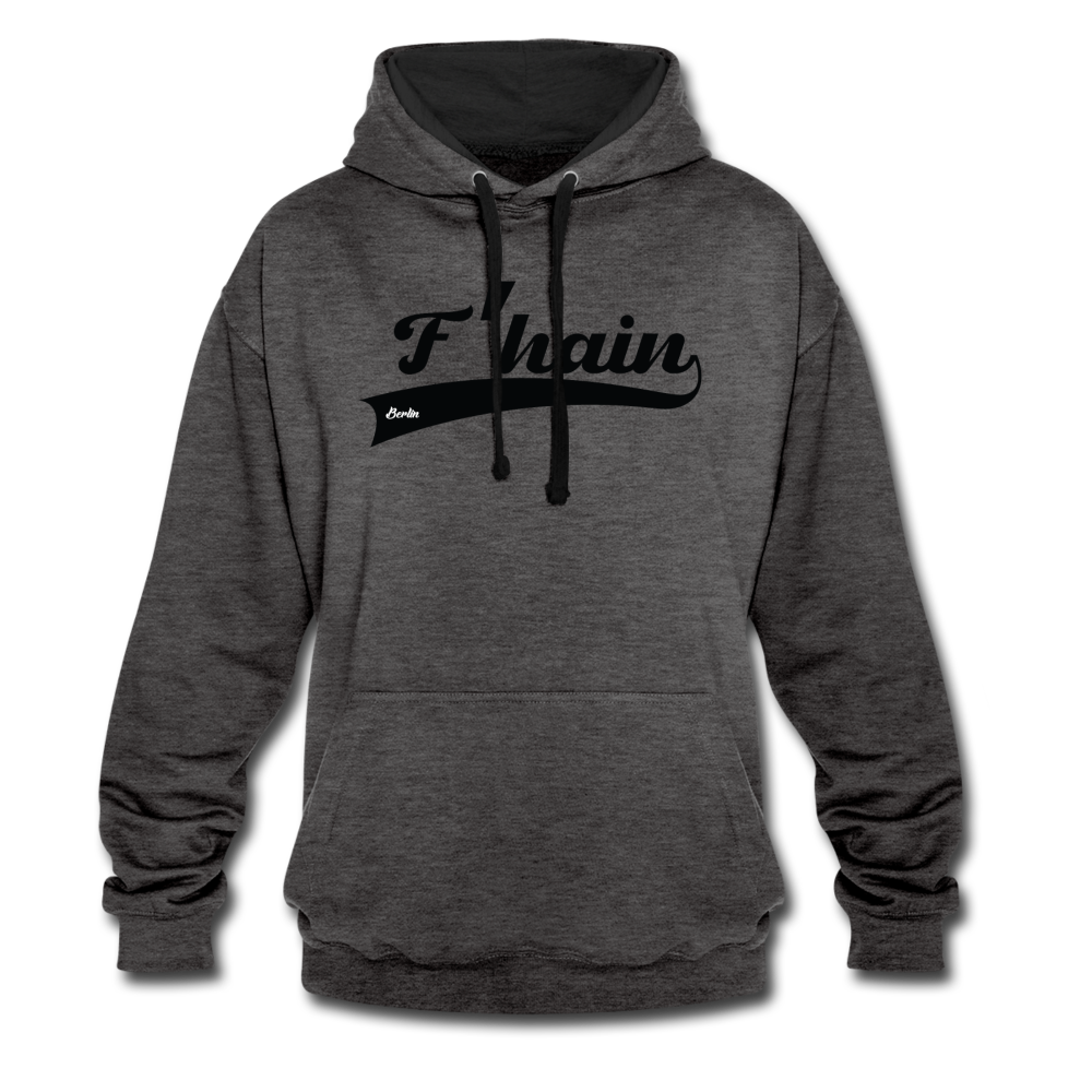 F'hain - Kontrast Hoodie - charcoal/black