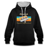 Köpenick Hippest Neighborhood - Kontrast Hoodie - black/heather grey
