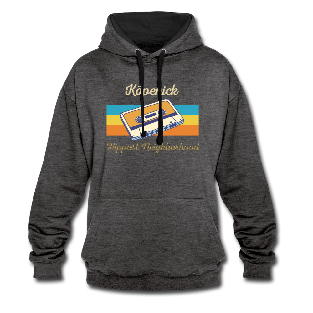 Köpenick Hippest Neighborhood - Kontrast Hoodie - charcoal/black