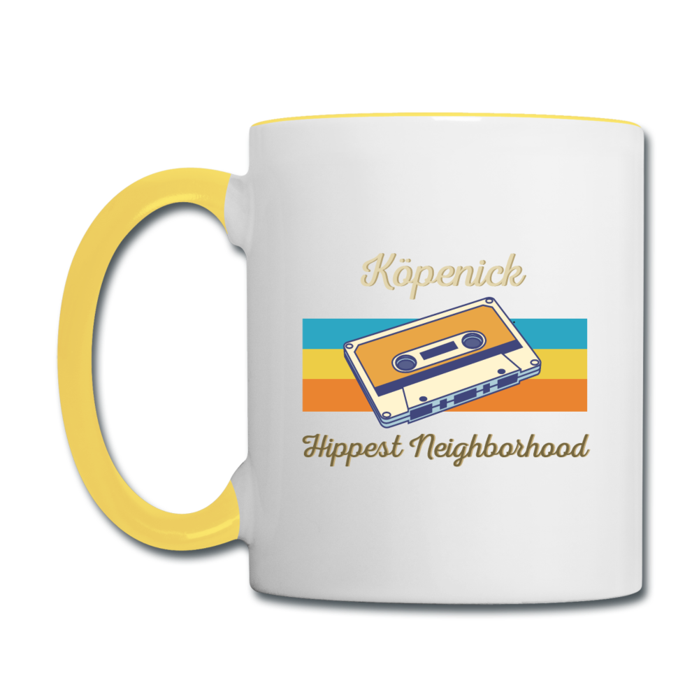 Köpenick Hippest Neighborhood - Tasse zweifarbig - white/yellow
