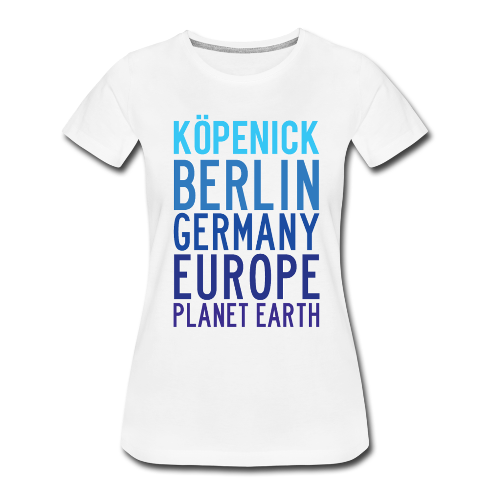 Köpenick Planet Earth - Frauen Premium T-Shirt - white
