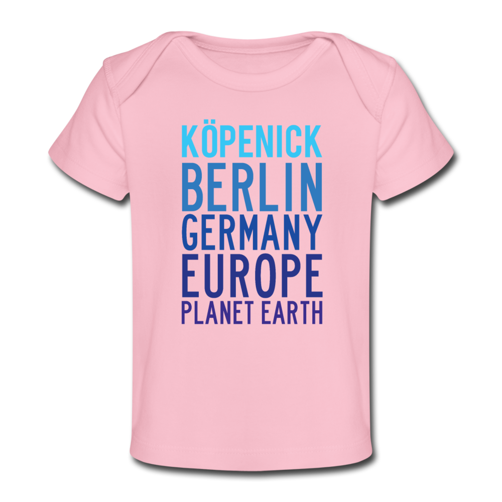 Köpenick Planet Earth - Baby Bio T-Shirt - light pink