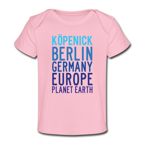 Köpenick Planet Earth - Baby Bio T-Shirt - light pink