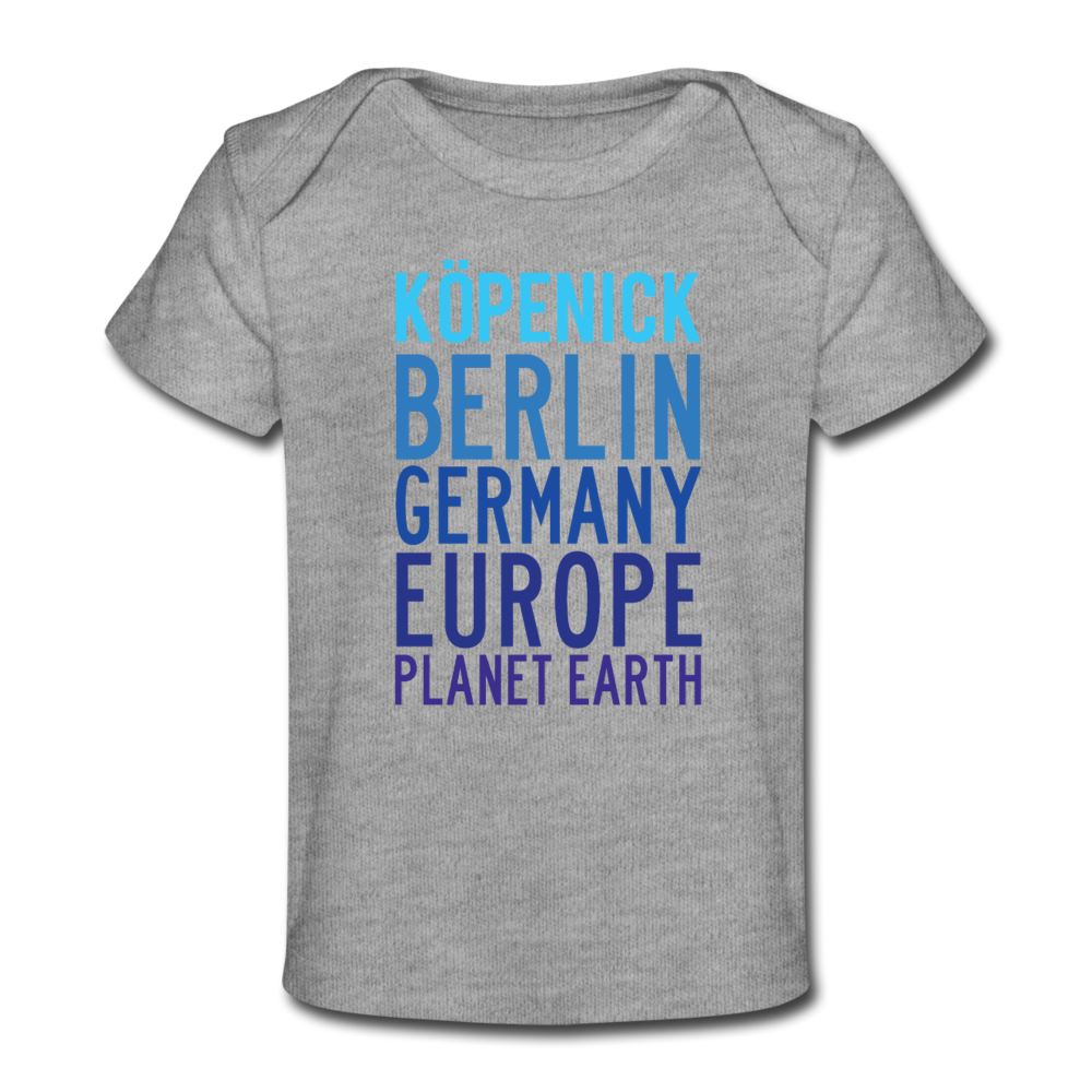 Köpenick Planet Earth - Baby Bio T-Shirt - heather grey