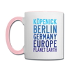 Köpenick Planet Earth - Tasse zweifarbig - white/pink
