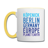 Köpenick Planet Earth - Tasse zweifarbig - white/yellow