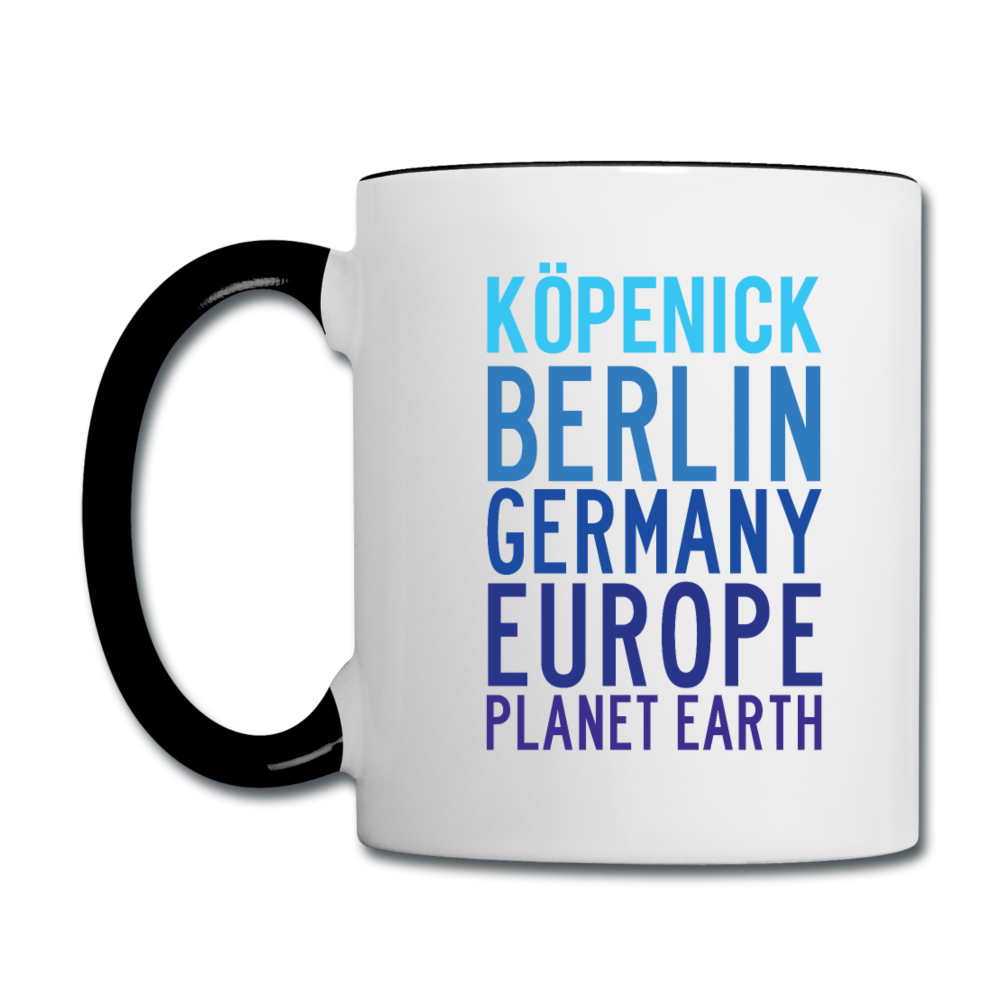 Köpenick Planet Earth - Tasse zweifarbig - white/black