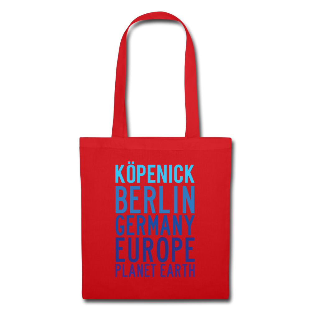 Köpenick Planet Earth - Stoffbeutel - red
