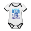 Wilmersdorf Planet Earth - Baby Bio-Kurzarm-Kontrastbody - white/black
