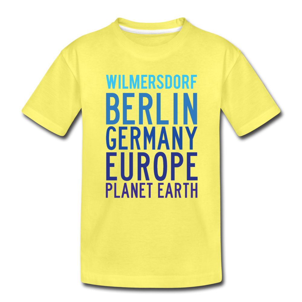 Wilmersdorf Planet Earth - Kinder Premium T-Shirt - yellow
