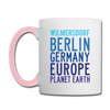 Wilmersdorf Planet Earth - Tasse zweifarbig - white/pink