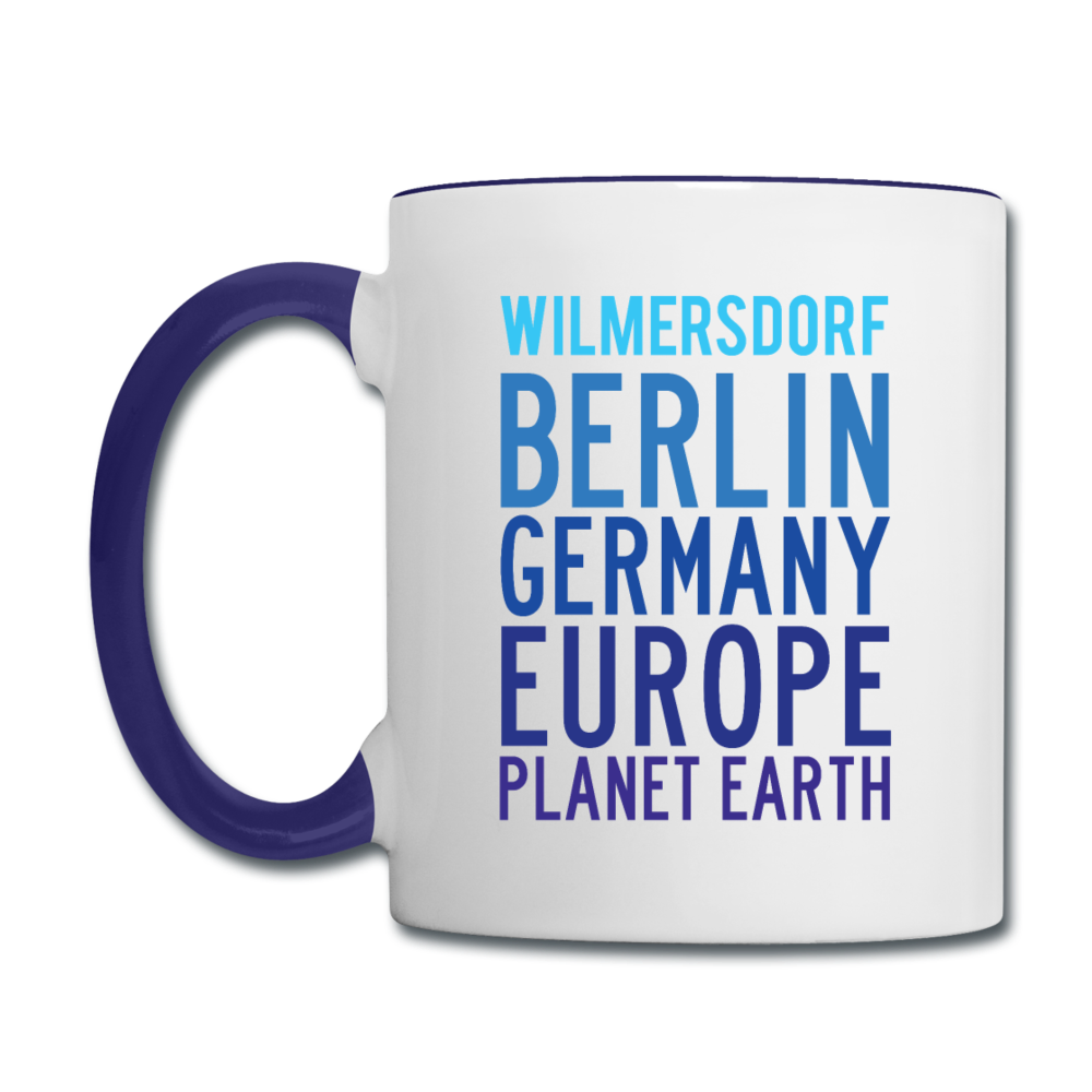 Wilmersdorf Planet Earth - Tasse zweifarbig - white/cobalt blue
