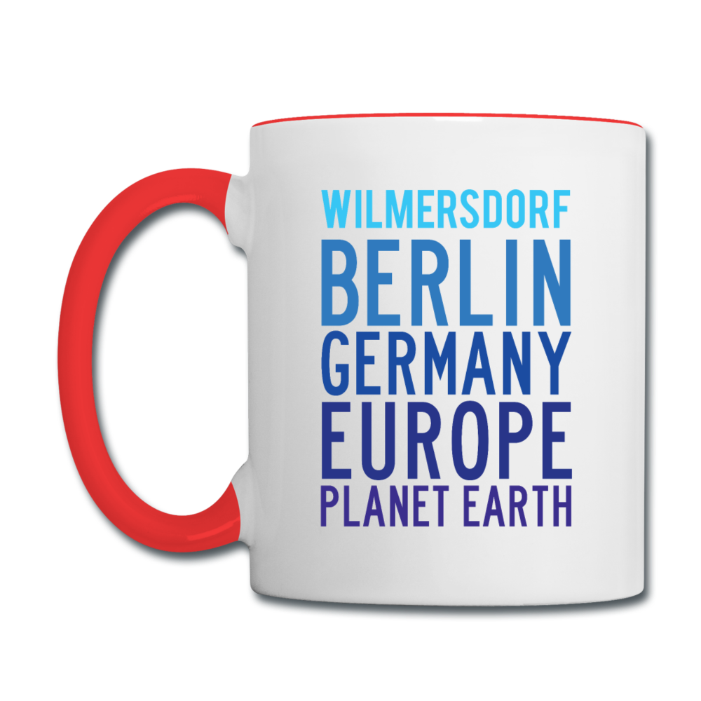Wilmersdorf Planet Earth - Tasse zweifarbig - white/red