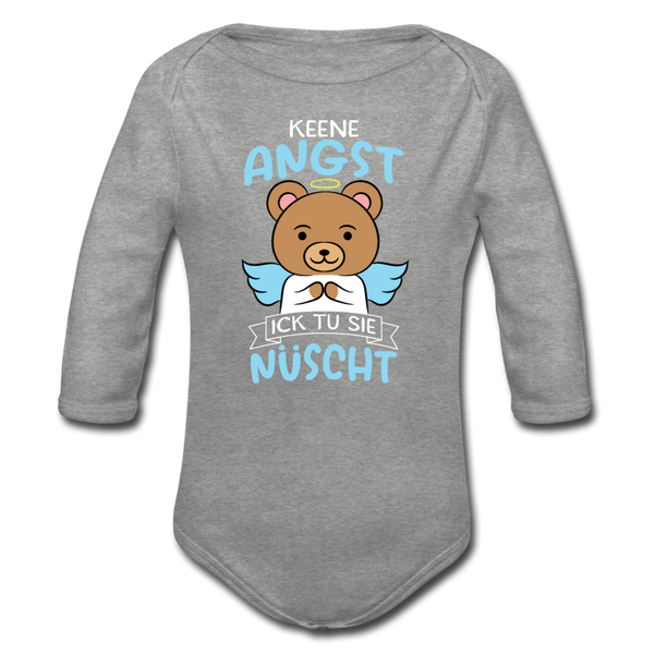 Keene Angst - Bio-Langarmbody - Grau meliert