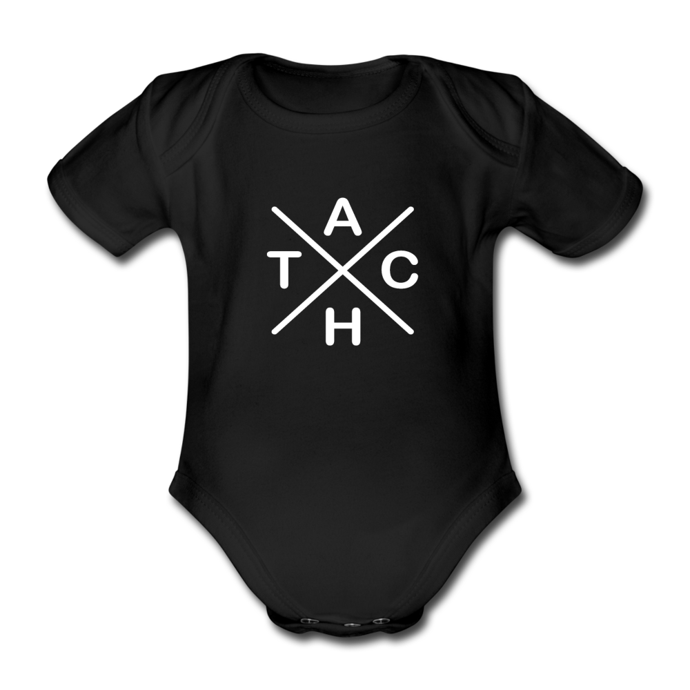 Tach X - Bio-Kurzarmbody - Schwarz
