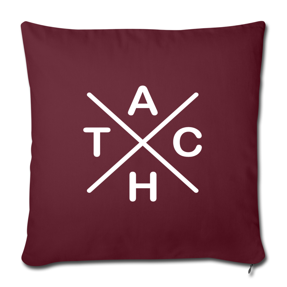 Tach X - Sofakissen mit Füllung (45 x 45 cm) - Burgunderrot