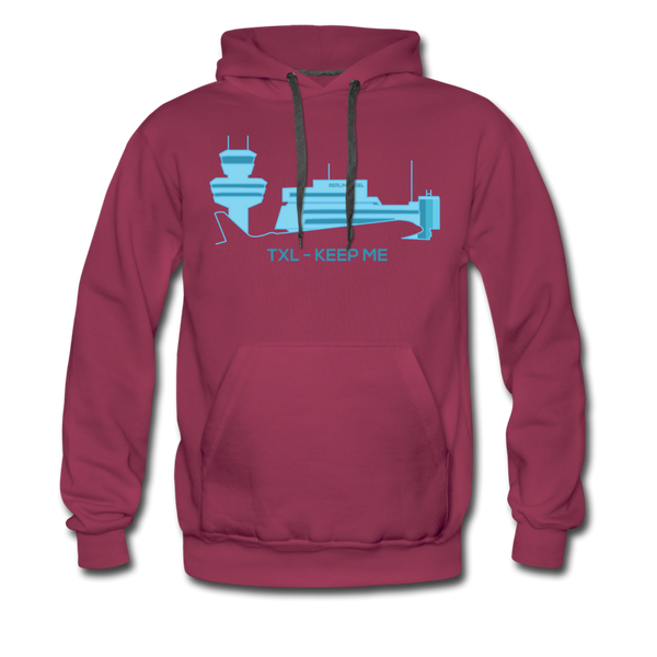 Tegel TXL keep me - Männer Premium Hoodie - Bordeaux