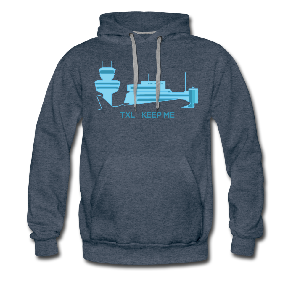 Tegel TXL keep me - Männer Premium Hoodie - Jeansblau