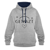 Getanzt in der Kreuzberger Nacht - Kontrast Hoodie - Grau meliert/Navy