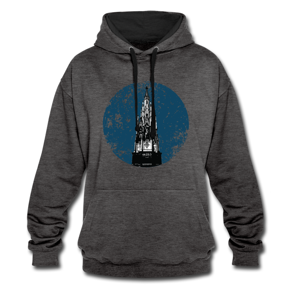 Viktoriapark - Kontrast Hoodie - Anthrazit/Schwarz