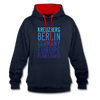Kreuzberg - Planet Earth - Kontrast Hoodie - Navy/Rot