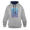 Kreuzberg - Planet Earth - Kontrast Hoodie - Grau meliert/Navy
