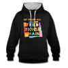 Freude aus Friedrichshain - Kontrast Hoodie - Schwarz/Grau meliert