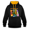 Freude aus Friedrichshain - Kontrast Hoodie - Schwarz/Gold
