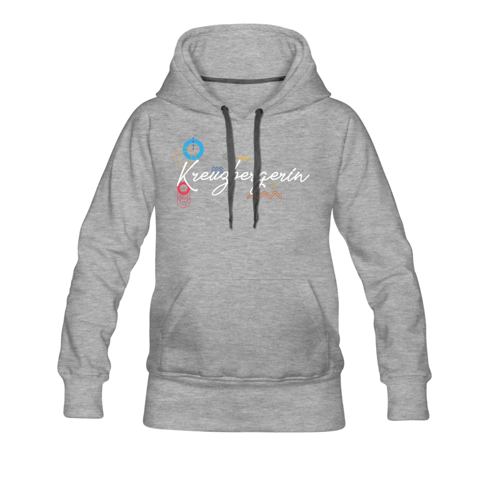 Kreuzbergerin - Frauen Premium Hoodie - Grau meliert