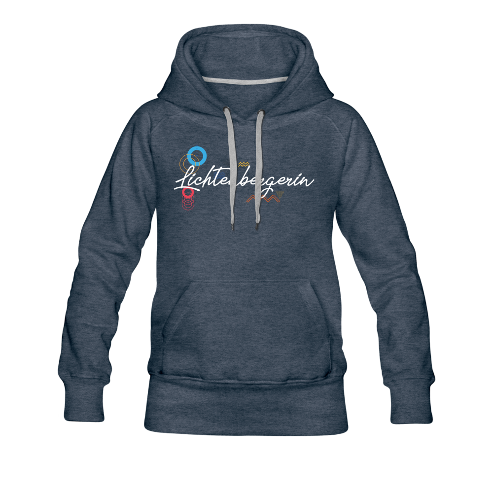 Lichtenbergerin - Frauen Premium Hoodie - Jeansblau