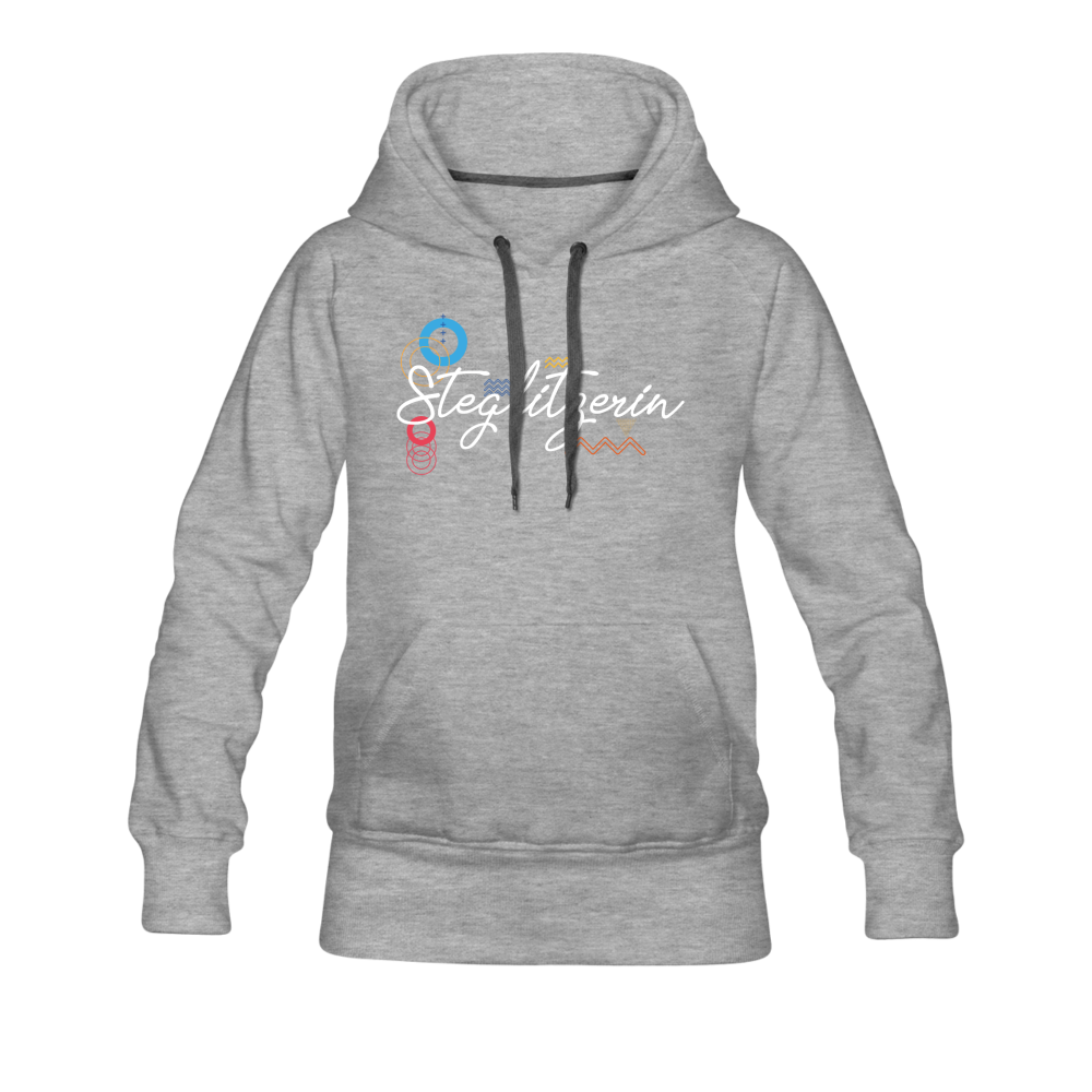 Steglitzerin - Frauen Premium Hoodie - Grau meliert