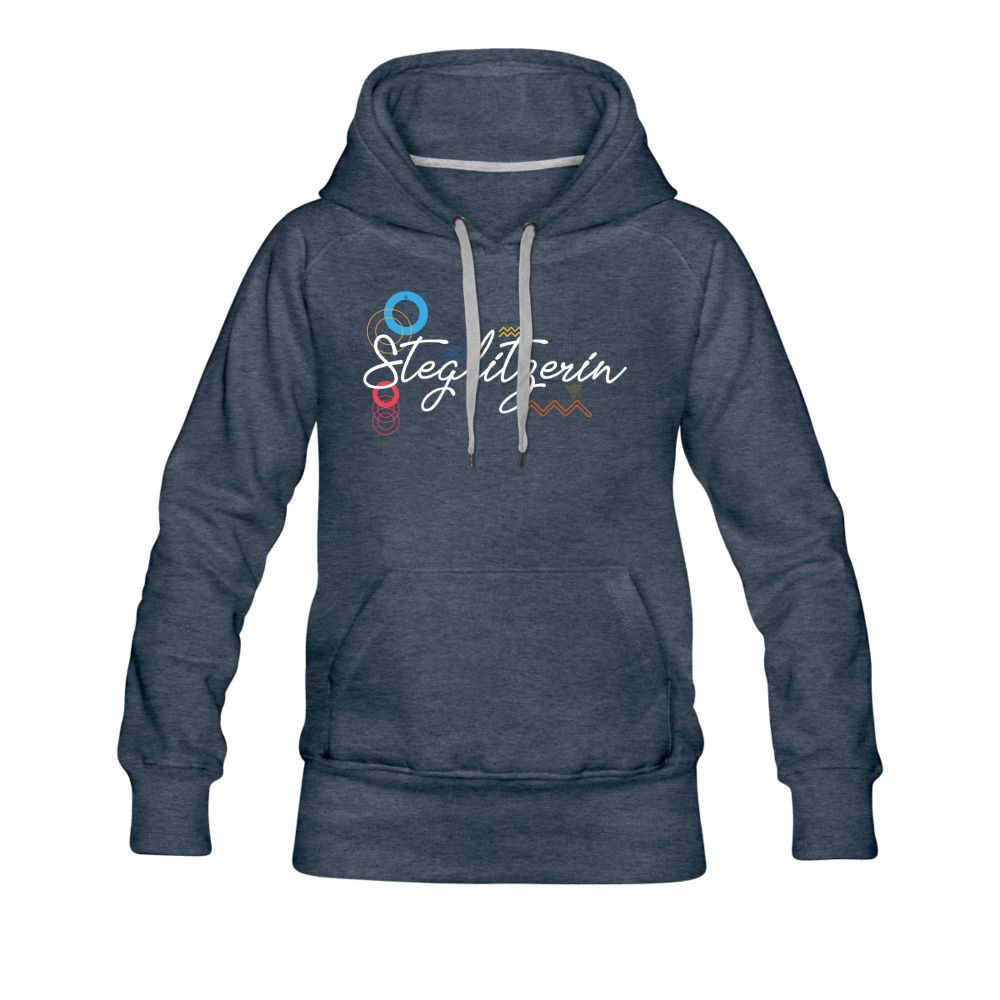 Steglitzerin - Frauen Premium Hoodie - Jeansblau